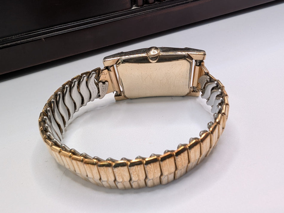 Longines   10k Gold Filled Watch Waffle Dial W/Velvet Grip 10k Gold Filled Band.1