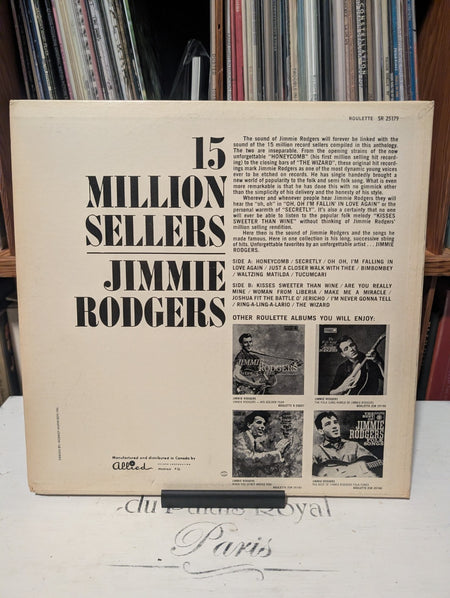 JIMMIE RODGERS 15 Million Sellers 1963 Roulette SR 25179 stereo1