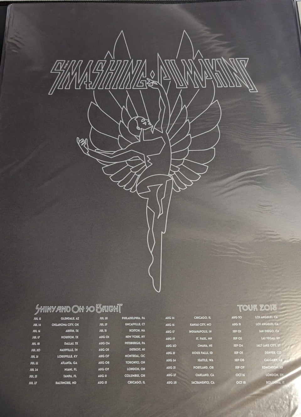 SMASHING PUMKINS 2018 CONCERT LITHOGRAPH TOUR POSTER - SHINY AND OH SO BRIGHT