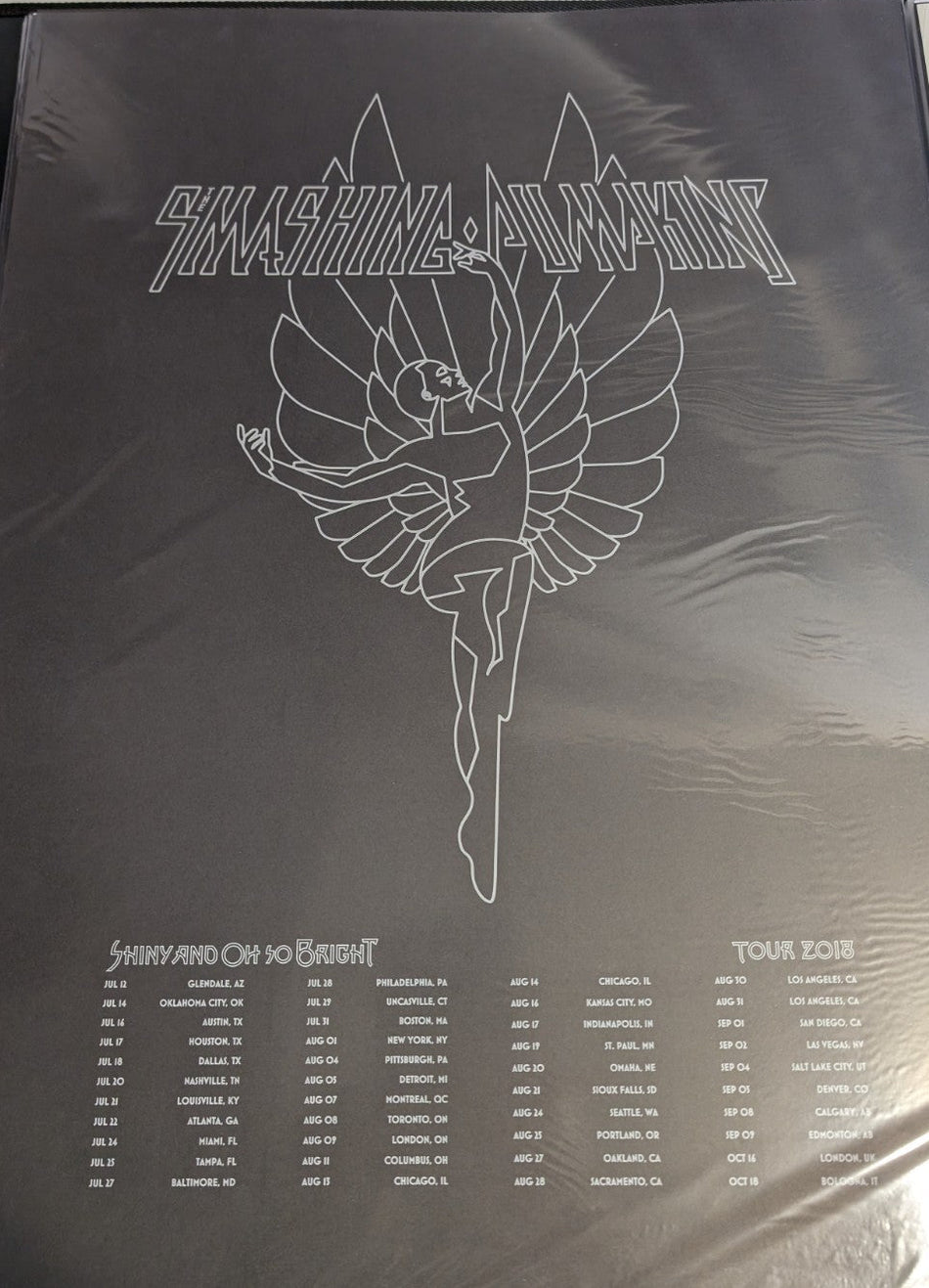 SMASHING PUMKINS 2018 CONCERT LITHOGRAPH TOUR POSTER - SHINY AND OH SO BRIGHT
