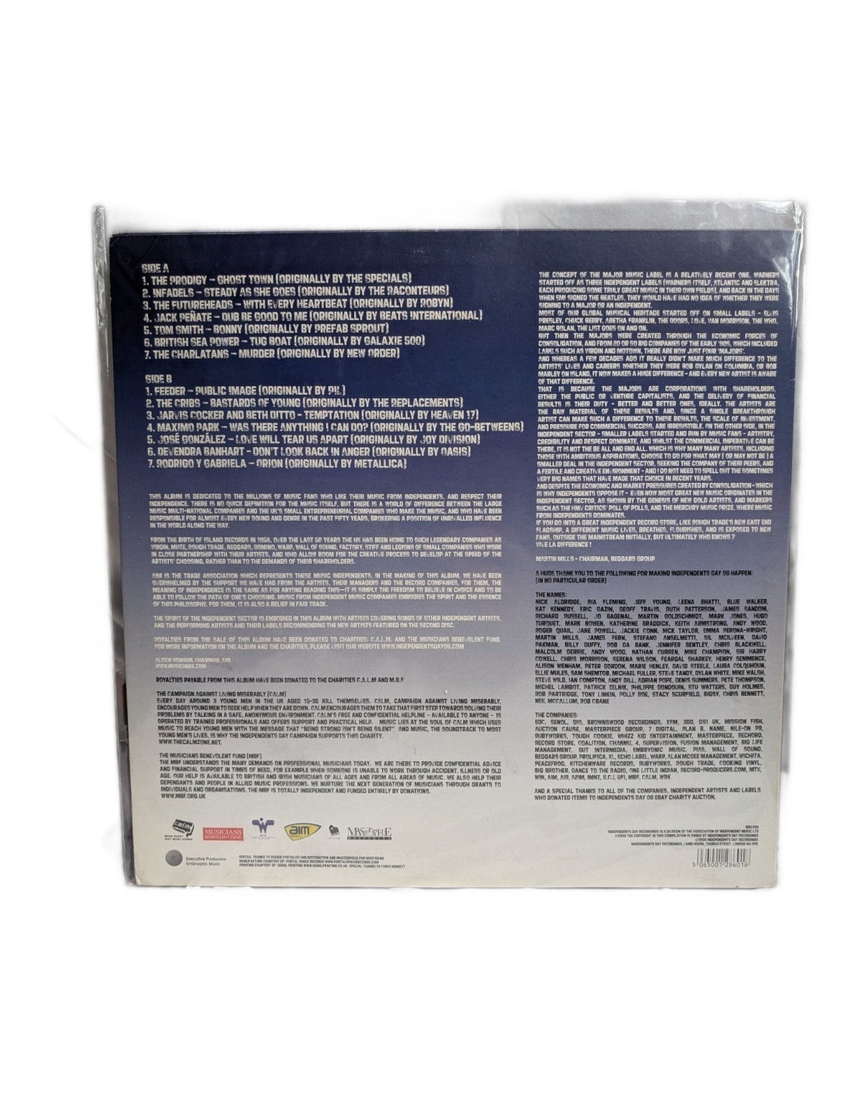 INDEPENDENTS DAY ID08 - LIMIMTED EDITION COMPILATION 12" RECORD