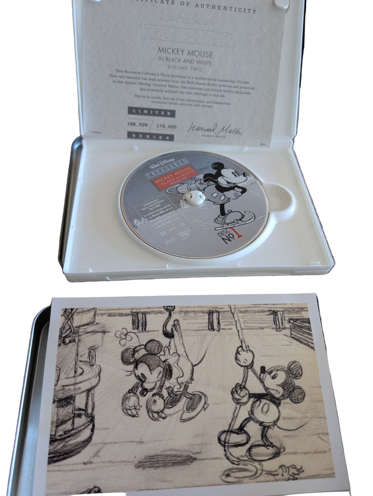 Walt Disney Treasures DVDs - 5 X 2Disc Sets + 2 Disney Decade Coins