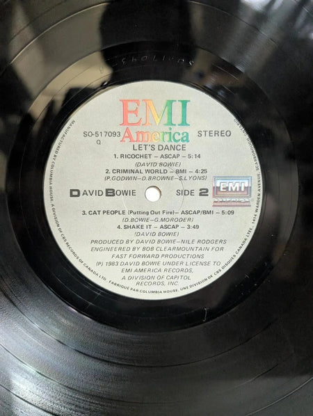 David Bowie   Let's Dance   LP Original 1983 Release   EMI Records Canada4