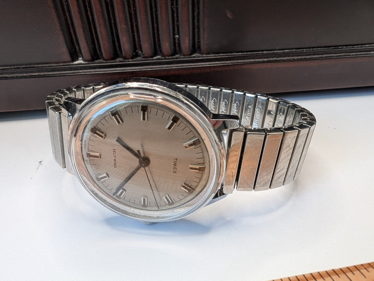 1971 Timex - self wind - Automatic - W/Speidel Watch Band - Works2