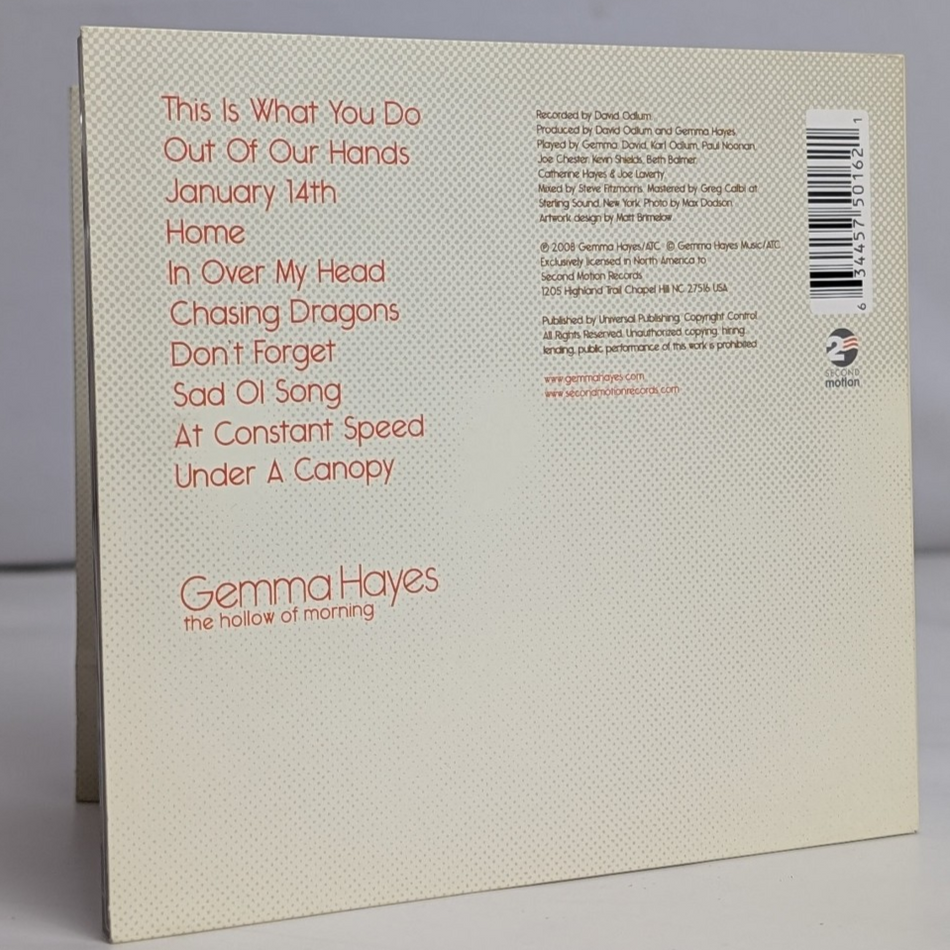 Gemma Hayes   The Hollow of Morning   CD   20081