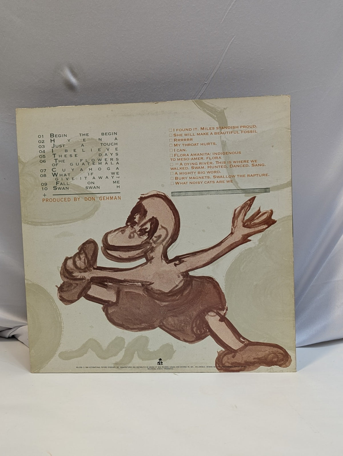 R.E.M - LIFES RICH PAGEANT - 12" RECORD OG PRINTED SLEEVE