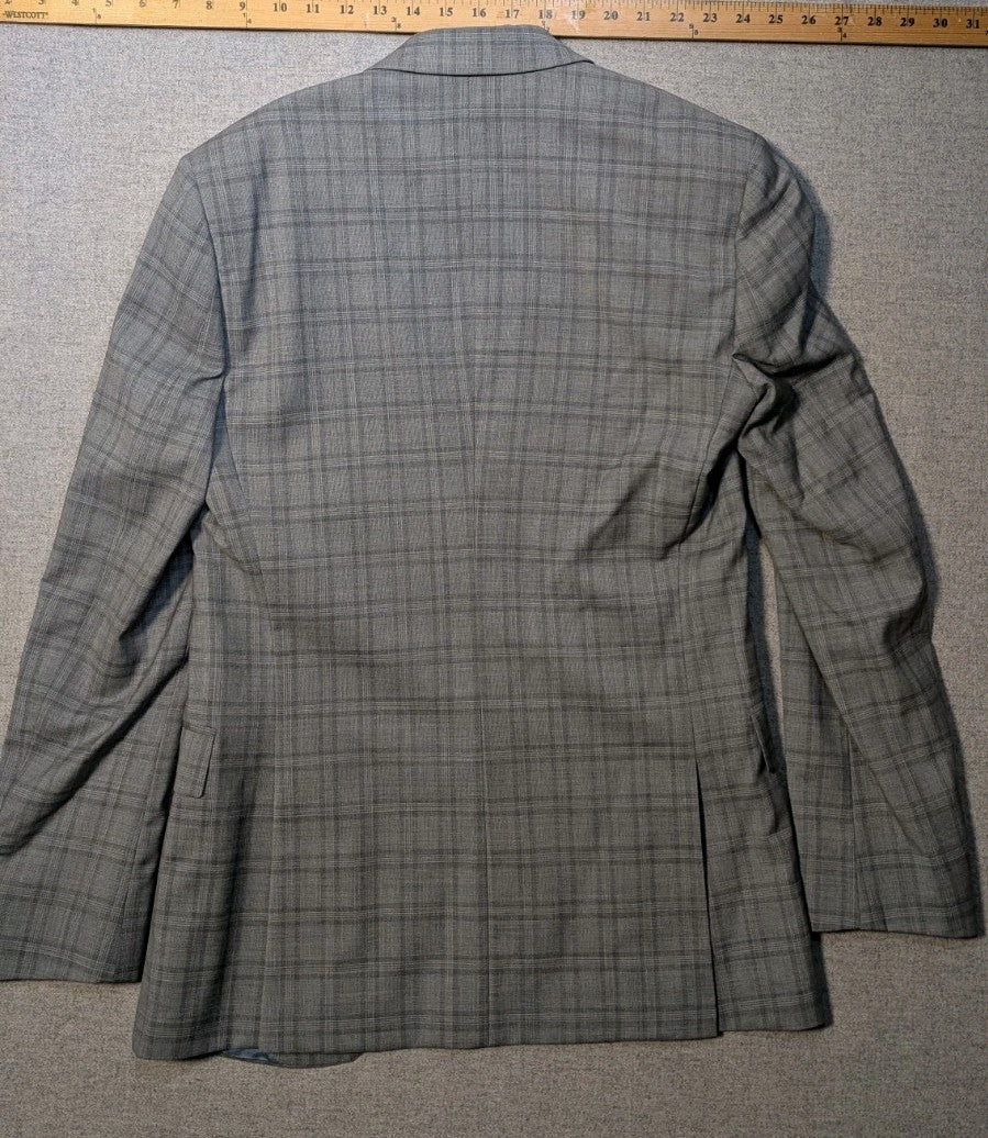 Topman Suit Jacket (34) + Pants (30R)   Grey Plaid2