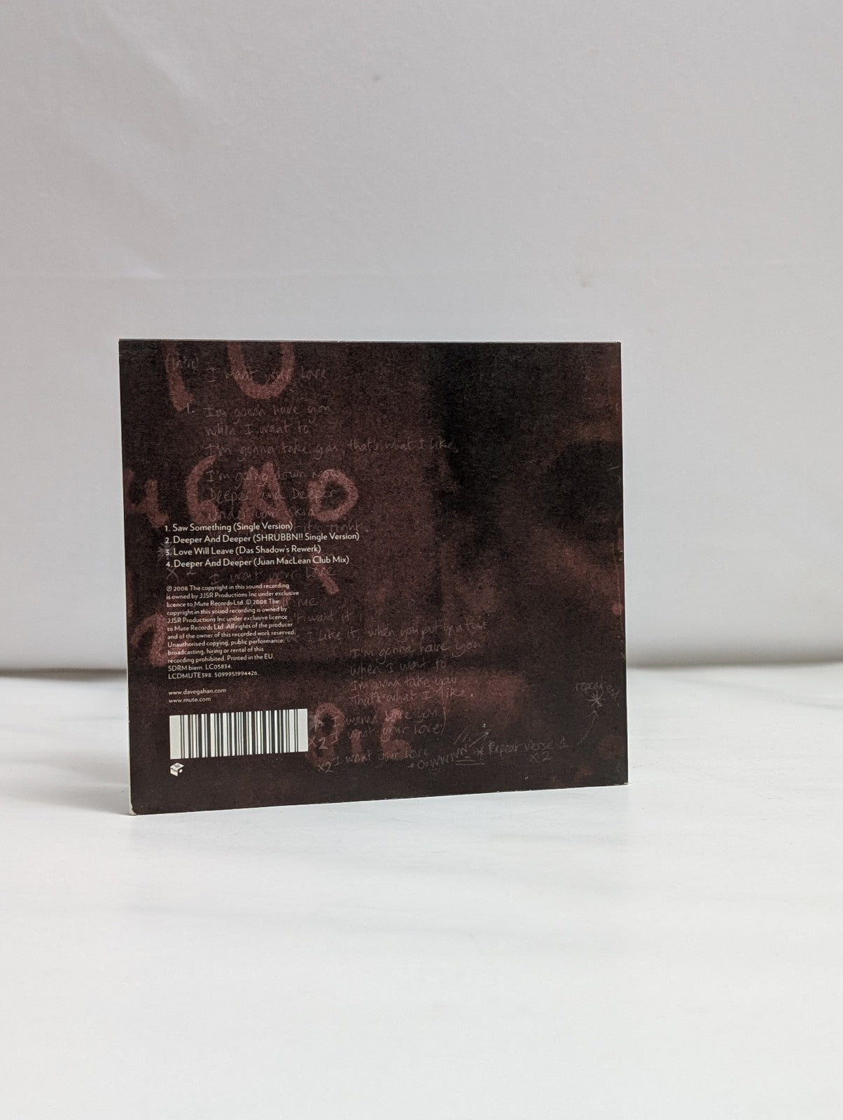 Dave Gahan   Saw Something/ Deeper + Deeper   CD  Single  LMTD  Digipak   20081