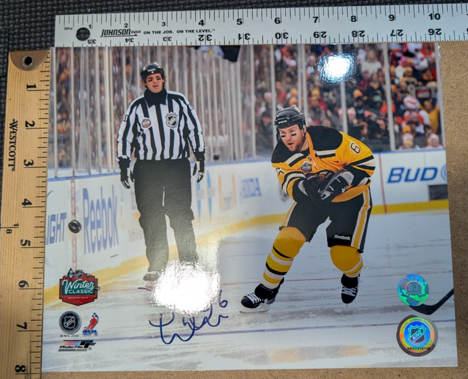Dennis Wideman Boston Bruins Signed 2010 Winter Classic 8x10 Photo1