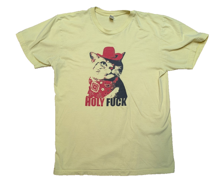 Holy F*ck   Band T shirt  Cowboy Cat  Size M  0