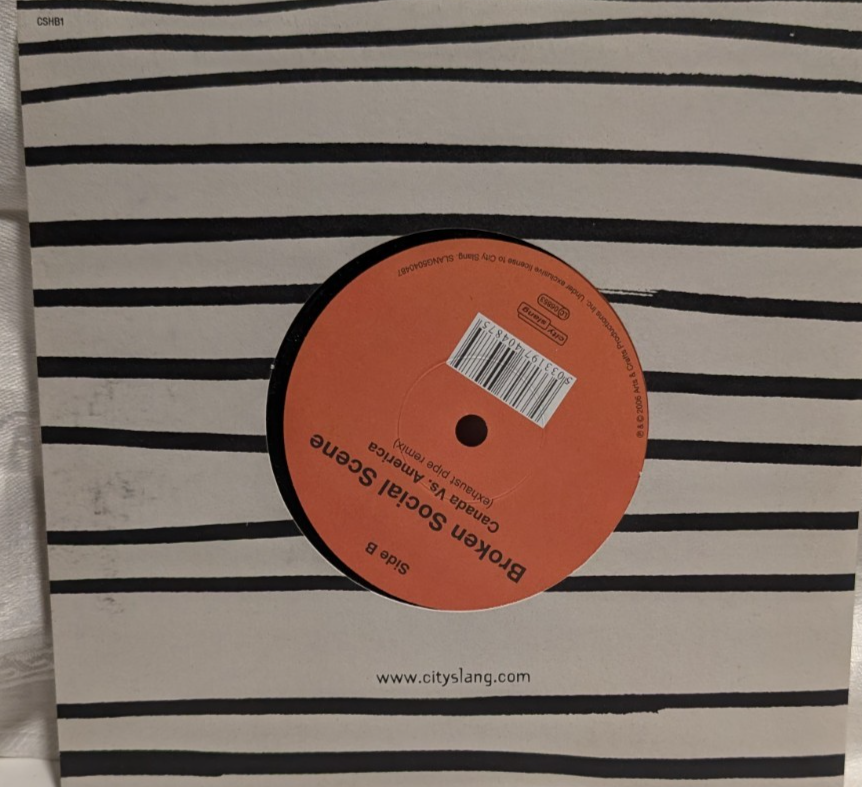BROKEN SOCIAL SCENE  CITY SLANG   MINI SLANG   7" RECORD1