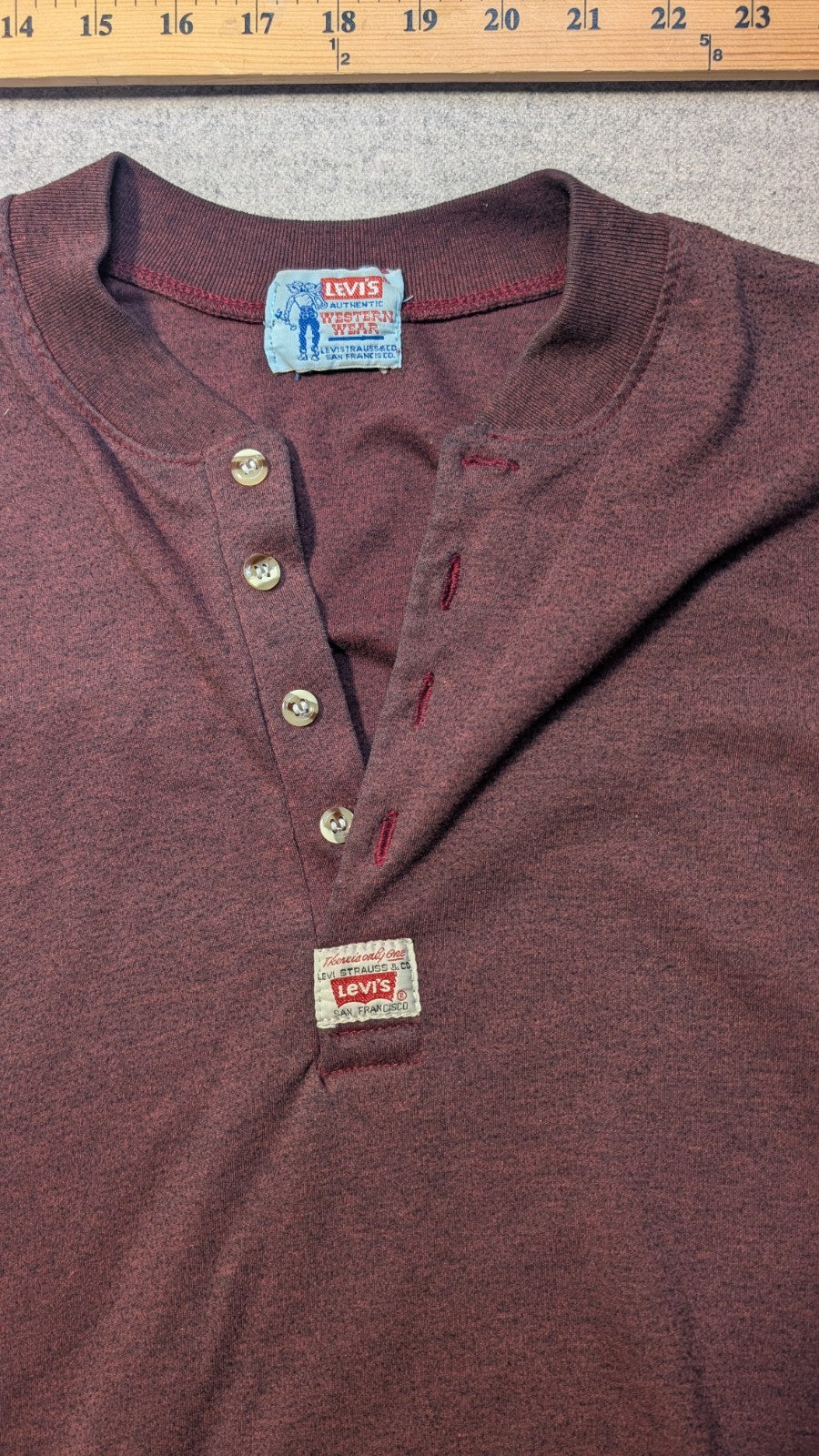 Vintage Rare Levi's 501 T Shirt Western Wear Size M7