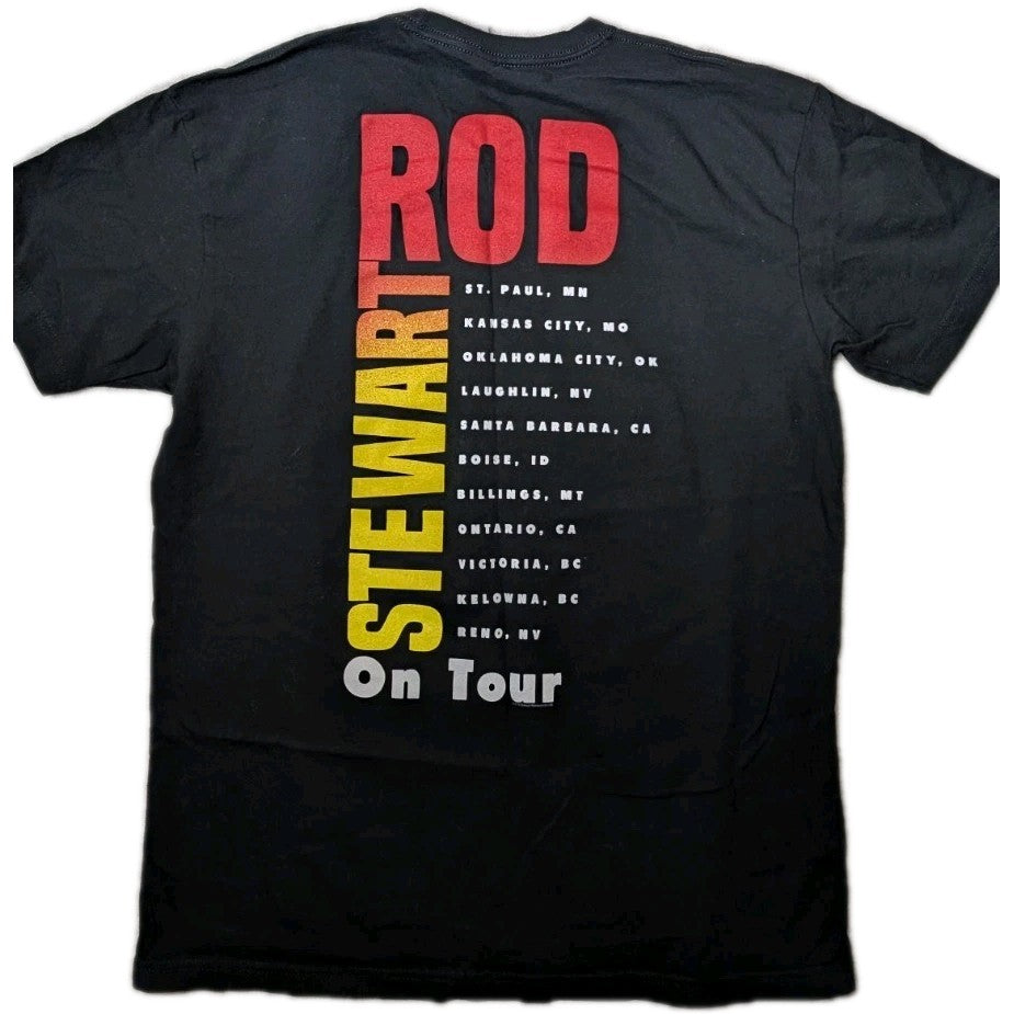 Rod Stewart  “On Tour”  Black Shirt    SizeLarge   Next Level1