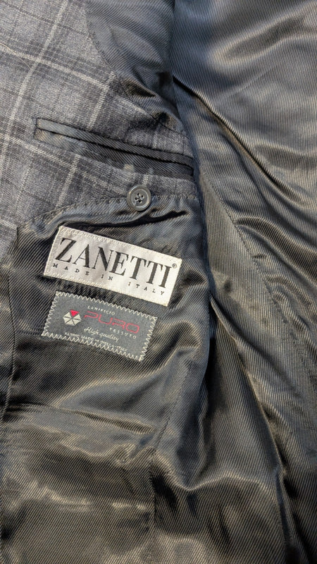Zanetti/Moores Suit Jacket   Plaid Black3