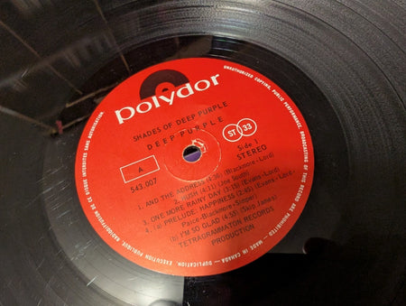 Deep Purple ‎– Shades Of Deep Purple- 12" Vinyl Record - 1968- Canada 5