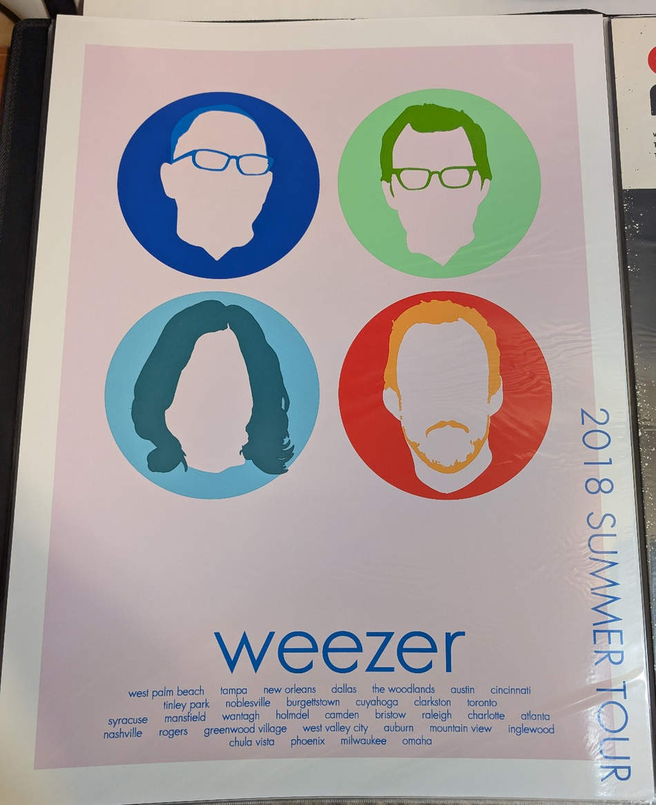 WEEZER - 2018 SUMMER TOUR POSTER