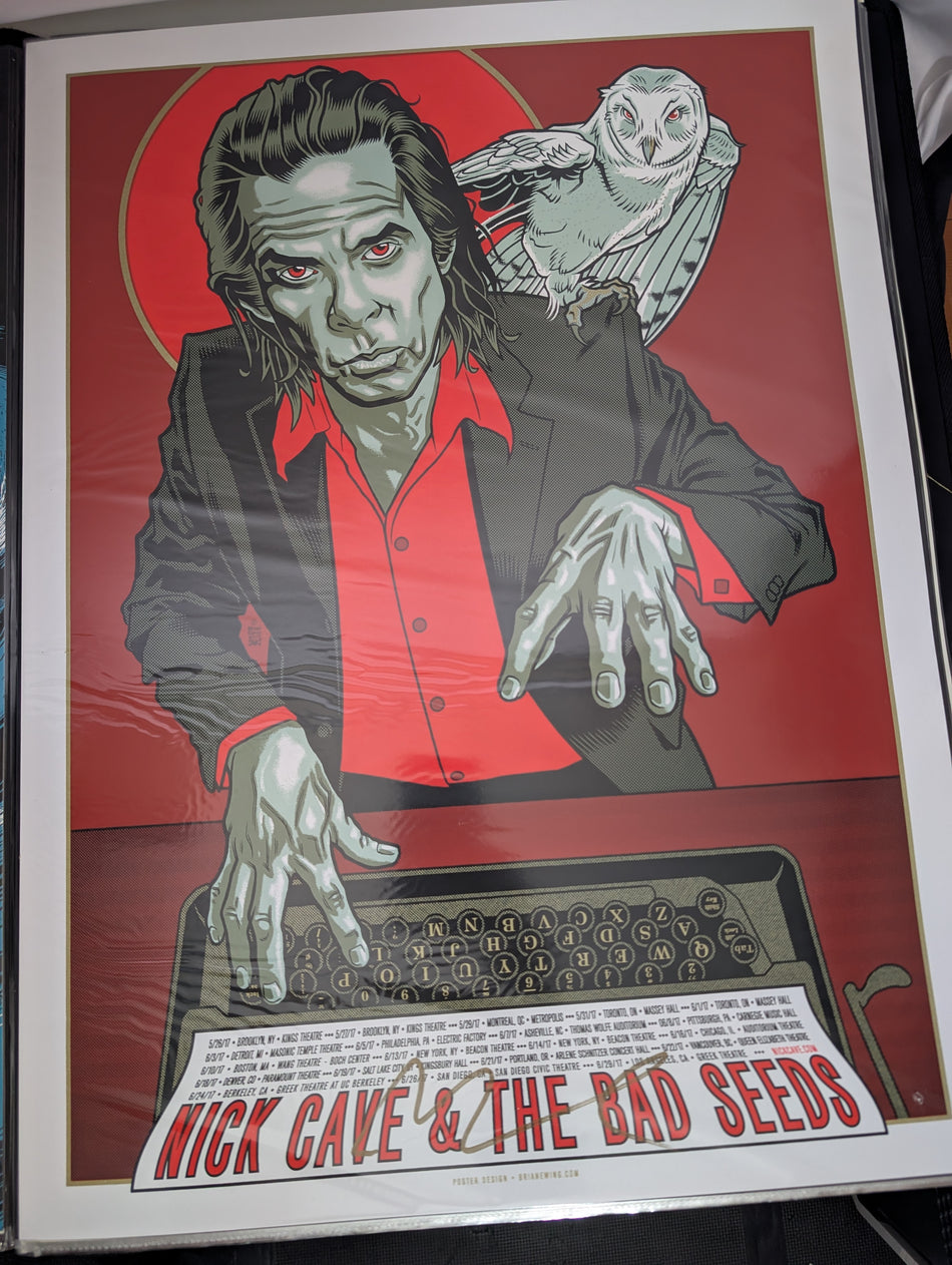 NICK CAVE & THE BAD SEEDS- VIP - 2017 Tour Poster - Autographed