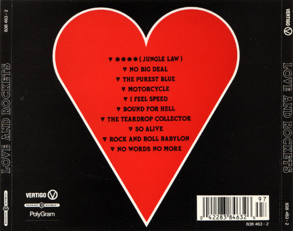 Love And Rockets-1989 – Canada,CD,
