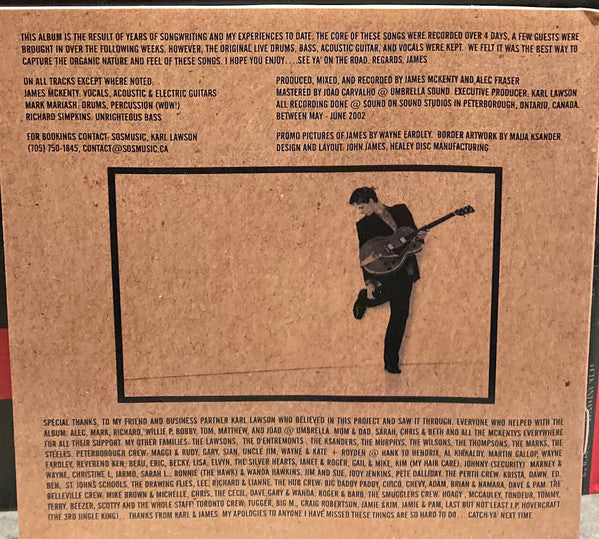 James McKenty- Restless Soul-2002 – Canada CD, Album, Stereo *New*