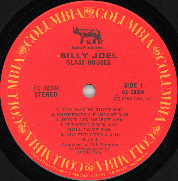 Glass Houses Billy Joel 1980 – Canada Vinyl, LP, Album
