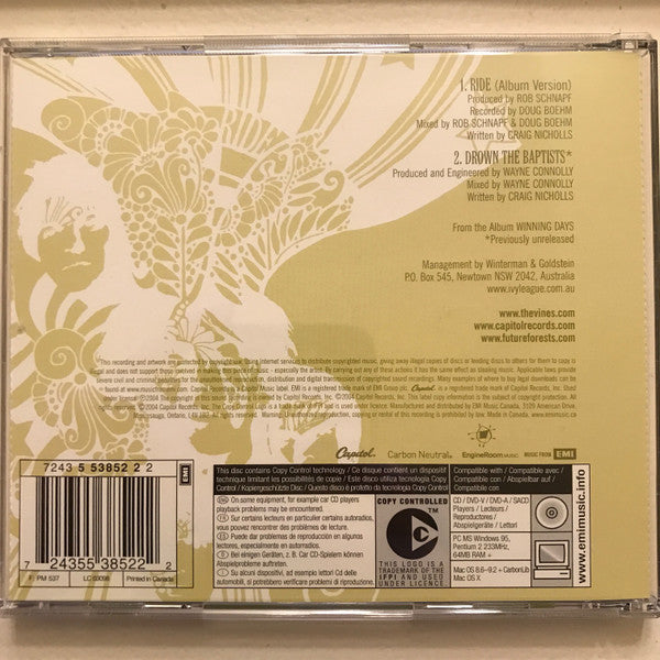 The Vines- Ride- 2004 – Canada,CD, Single,