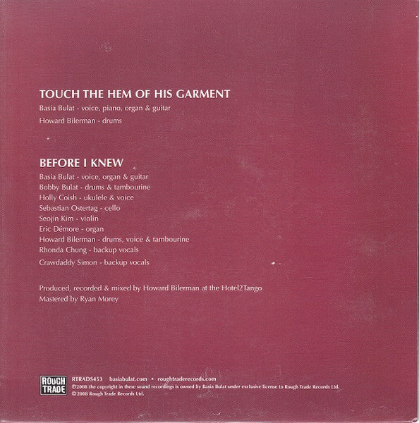 BASIA BULAT - TOUCH THE HEM OF HIS GARMENT -UK- 7" RECORD