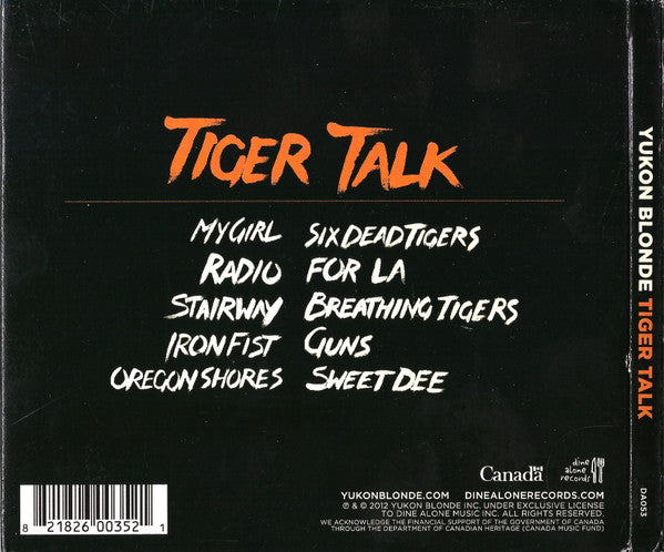 Yukon Blonde-Tiger Talk-2012 – Canada-CD -Autographed