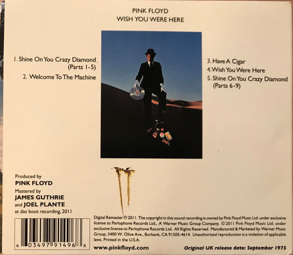 Pink Floyd - Wish You Were Here - CD - digisleeve