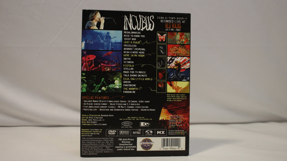 Incubus -Alive At Red Rocks-2004 – Canada DVD, DVD-Video, Multichannel, NTSC CD Bonus CD