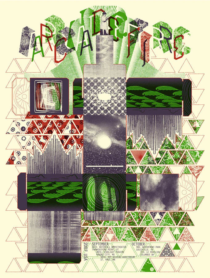 Arcade Fire: Midwest Tour 2007 - Concert Screen Print - Numbered