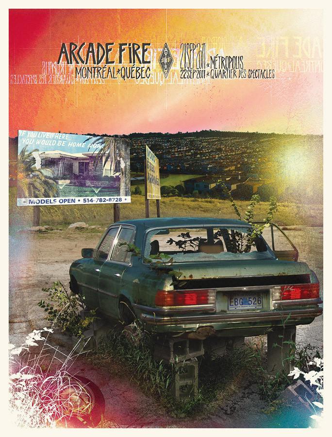 Arcade Fire: Montreal 2011 Concert Screen Print- Numbered