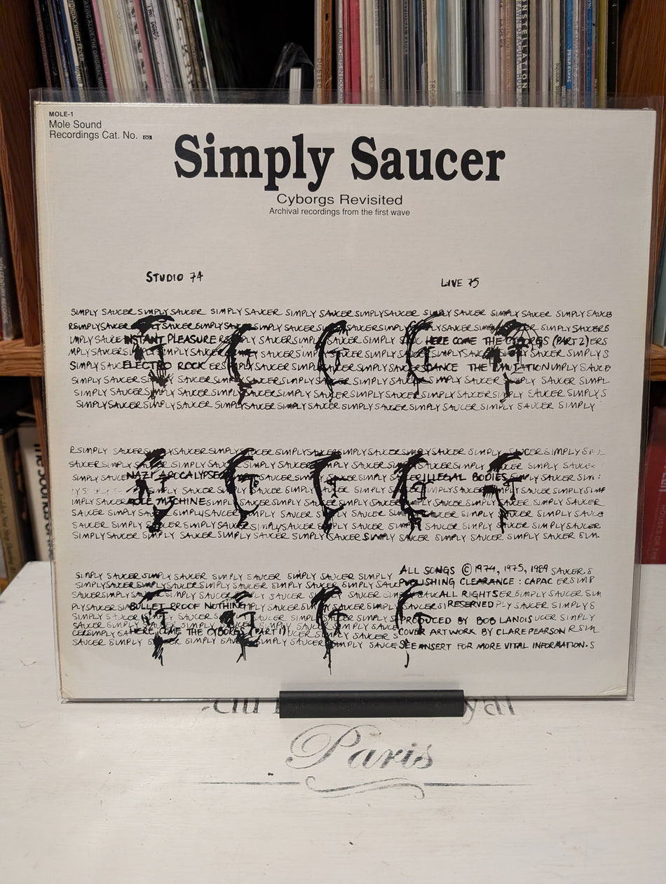 SIMPLY SAUCER - CYBORGS REVISITED- 1989 -Mono-12" Vinyl Record - Mole-1 - RARE
