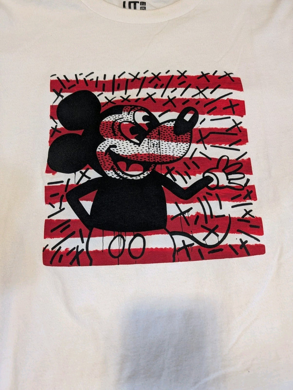 Keith Haring X Mickey Mouse UNIQLO T-shirt White US Sz-M