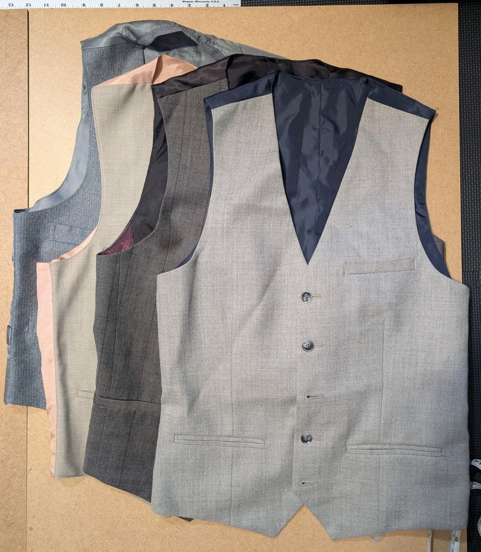 Suit Vest Formal/Casual Slim Fit Dress 6 Button LOT- Size Small
