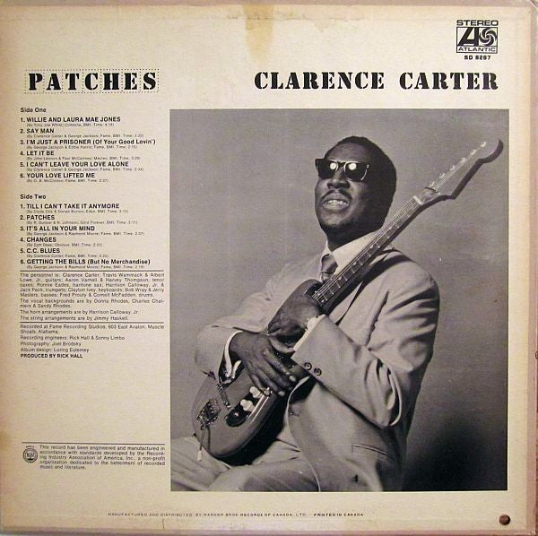 Clarence Carter Patches-12" VINYL RECORD