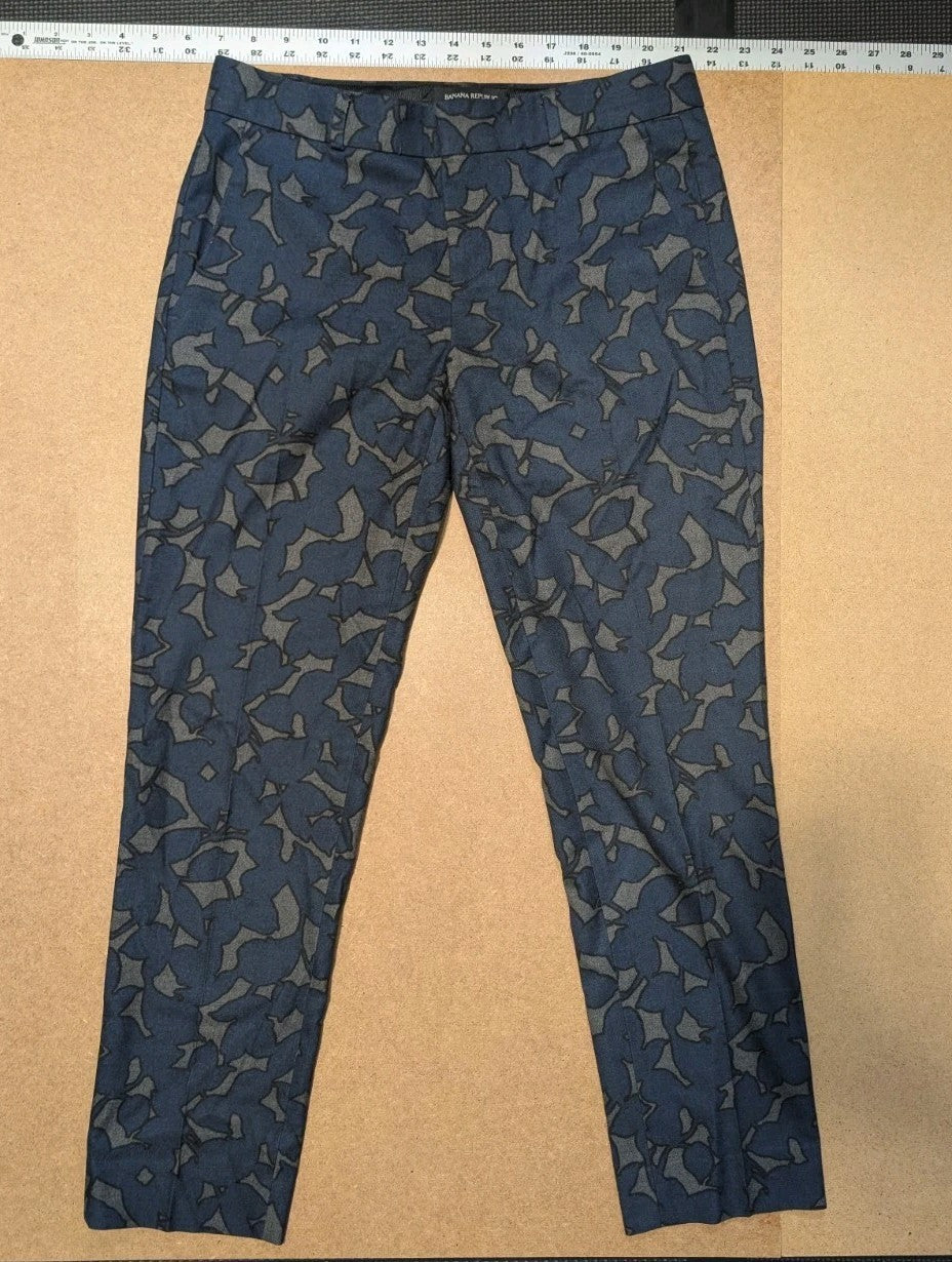 Banana Republic Pants Womens 0 Blue Mid Rise Straight Through Hip Avery NWT