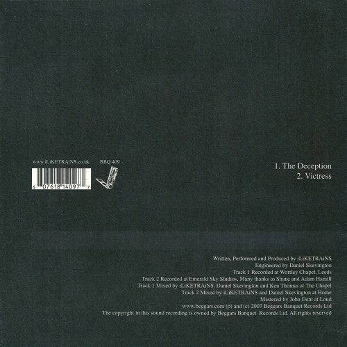 iLiKETRAiNS - The Deception -7" VINYL RECORD