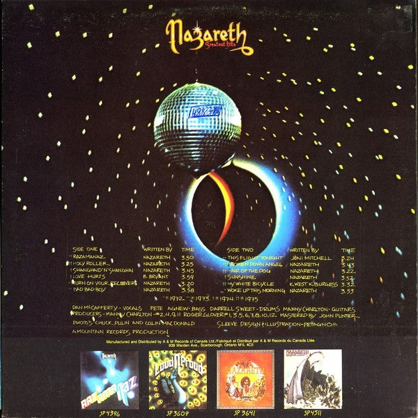 Nazareth (2) Greatest Hits-12" VINYL RECORD