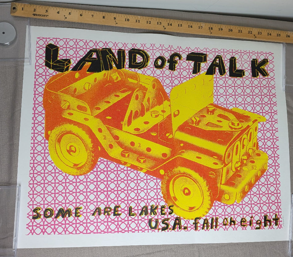 Land of Talk - 2008 Screen Print -Jesse Purcell 1/2 Funds donated to artist