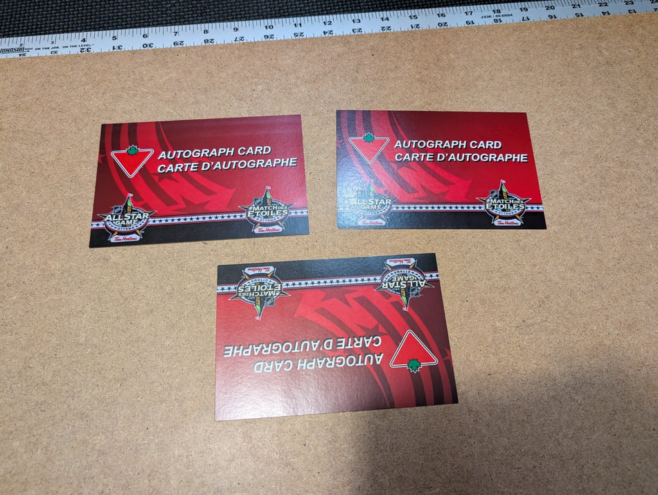 Canadian Tire Autograph Card Lot - NHL All-Star Game
