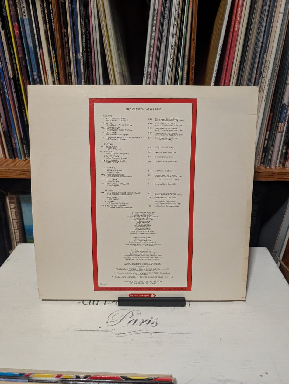 Eric Clapton At His Best Double LP RSO 2671 105- Canada