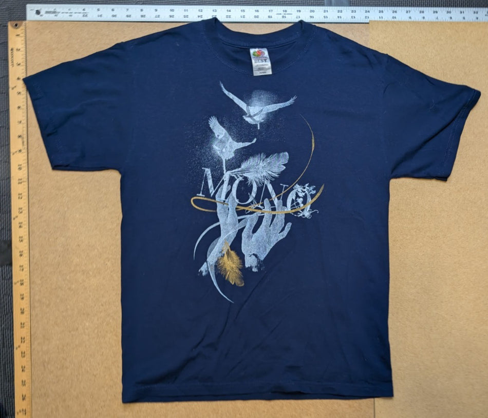 Vintage Mono Silent Flight Sleeping Dawn 2009 Rock Band Blue T-Shirt Size Medium