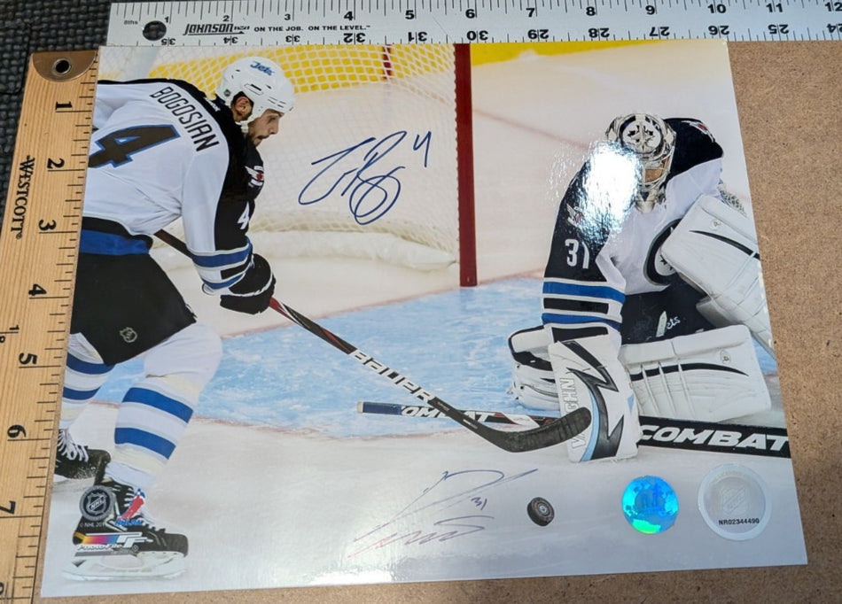 Zach Bogosian & Ondrej Pavelec Dual Signed Winnipeg Jets 8x10 Photo