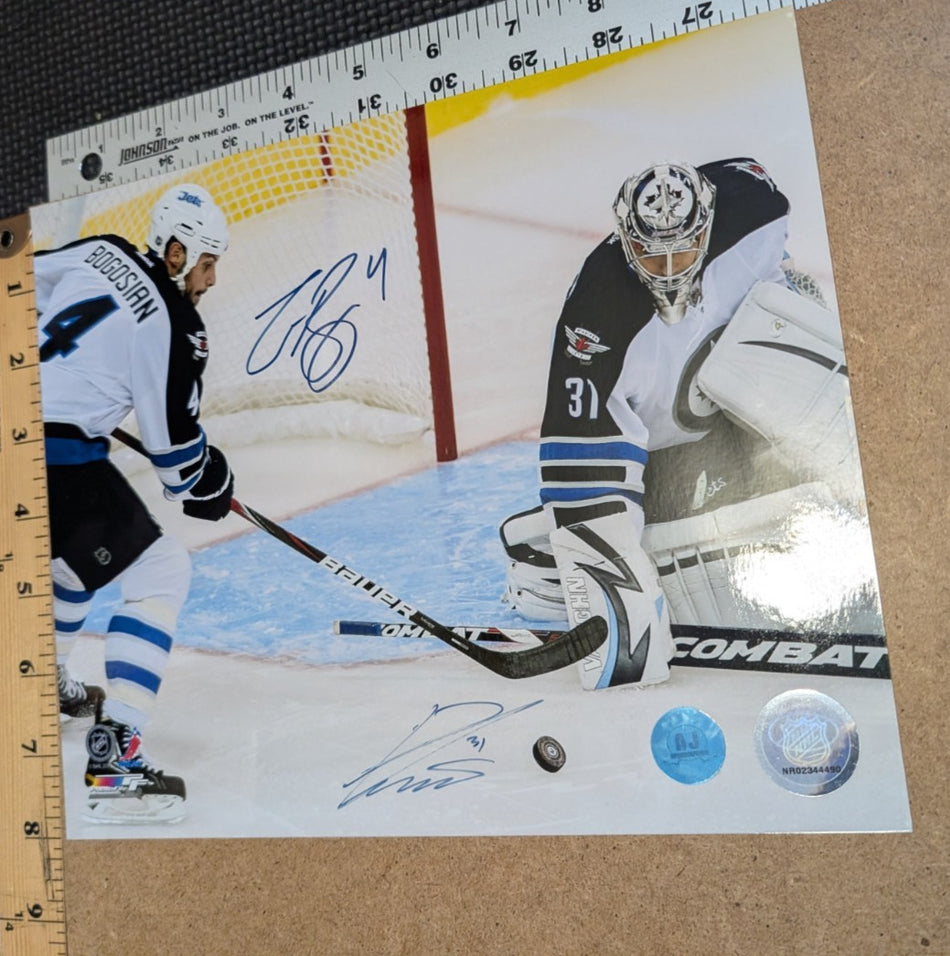 Zach Bogosian & Ondrej Pavelec Dual Signed Winnipeg Jets 8x10 Photo