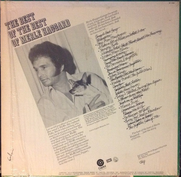 Merle Haggard The Best Of The Best Of Merle Haggard-12" VINYL RECORD