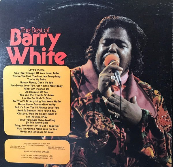 Barry White The Best Of Barry White With His Love Unlimited Orchestra-12" VINYL