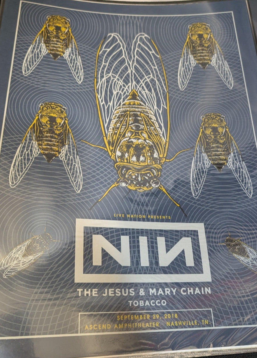 NIN & JESUS AND MARY CHAIN - 2018 AP CONCERT PRINT #'D 3OF15 -Poster 18x24