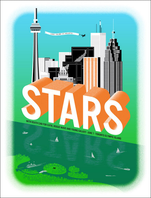 Stars - Concert Screen Print by Popfuel- 2008
