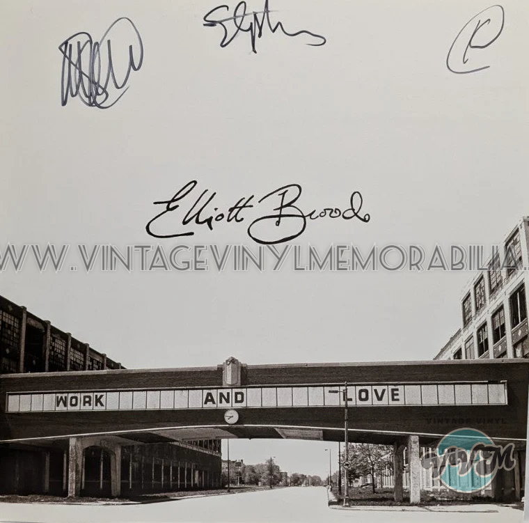 Watermarked - Elliott Brood-Work And Love- 12" Vinyl-2018 – Canada Vinyl, LP, Limited Edition, Numbered Black / White / Grey Tri-Color Split -Autographed