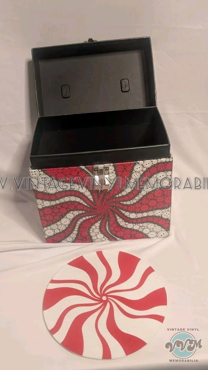 Watermarked - The White Stripes 7" Record Box -#OF1500 - Peppermint Swirl